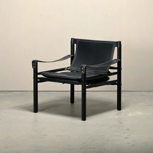 Arne Norell Sirocco Safari Black Lounge Chair