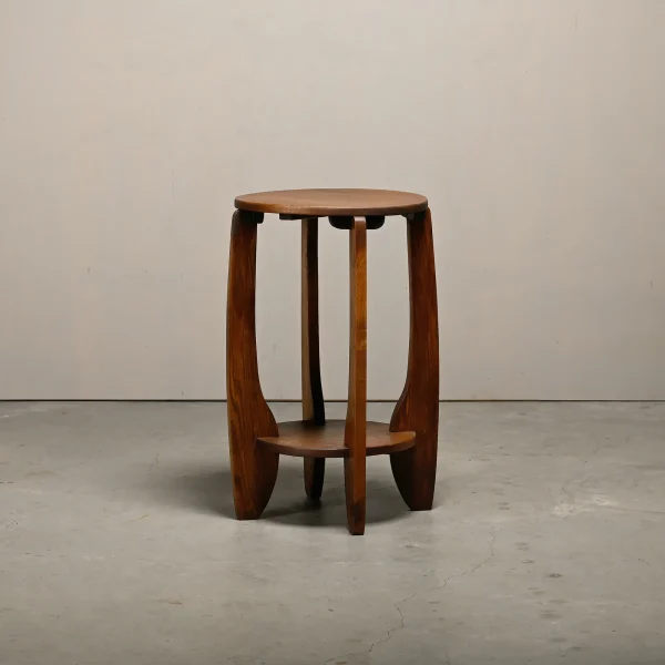 Art Deco Amsterdam School Small Side Table Oak 1930s