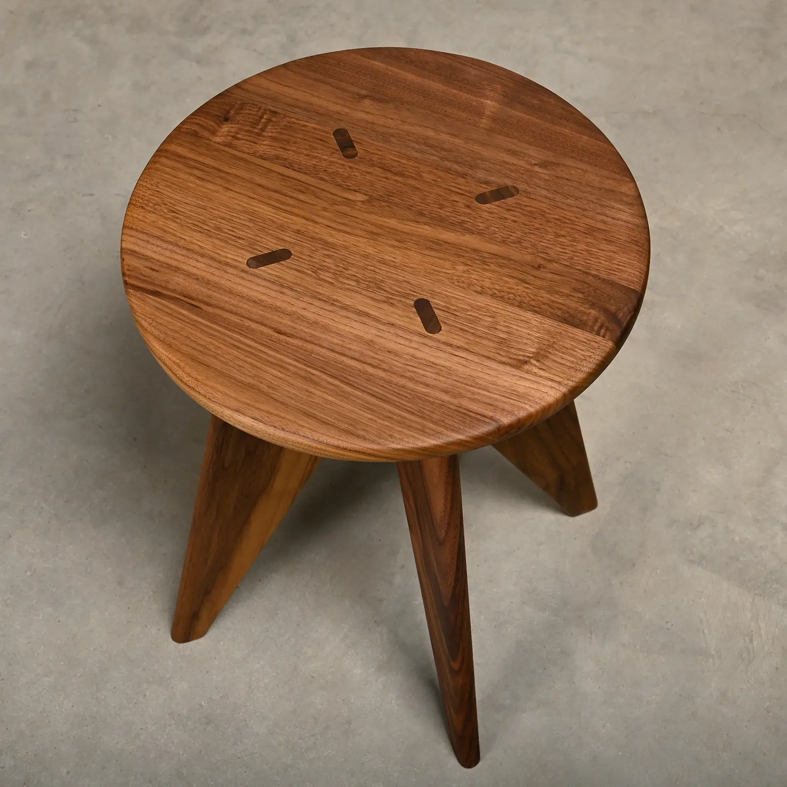 Jean Prouvé Tabouret Bois Walnut, Vitra