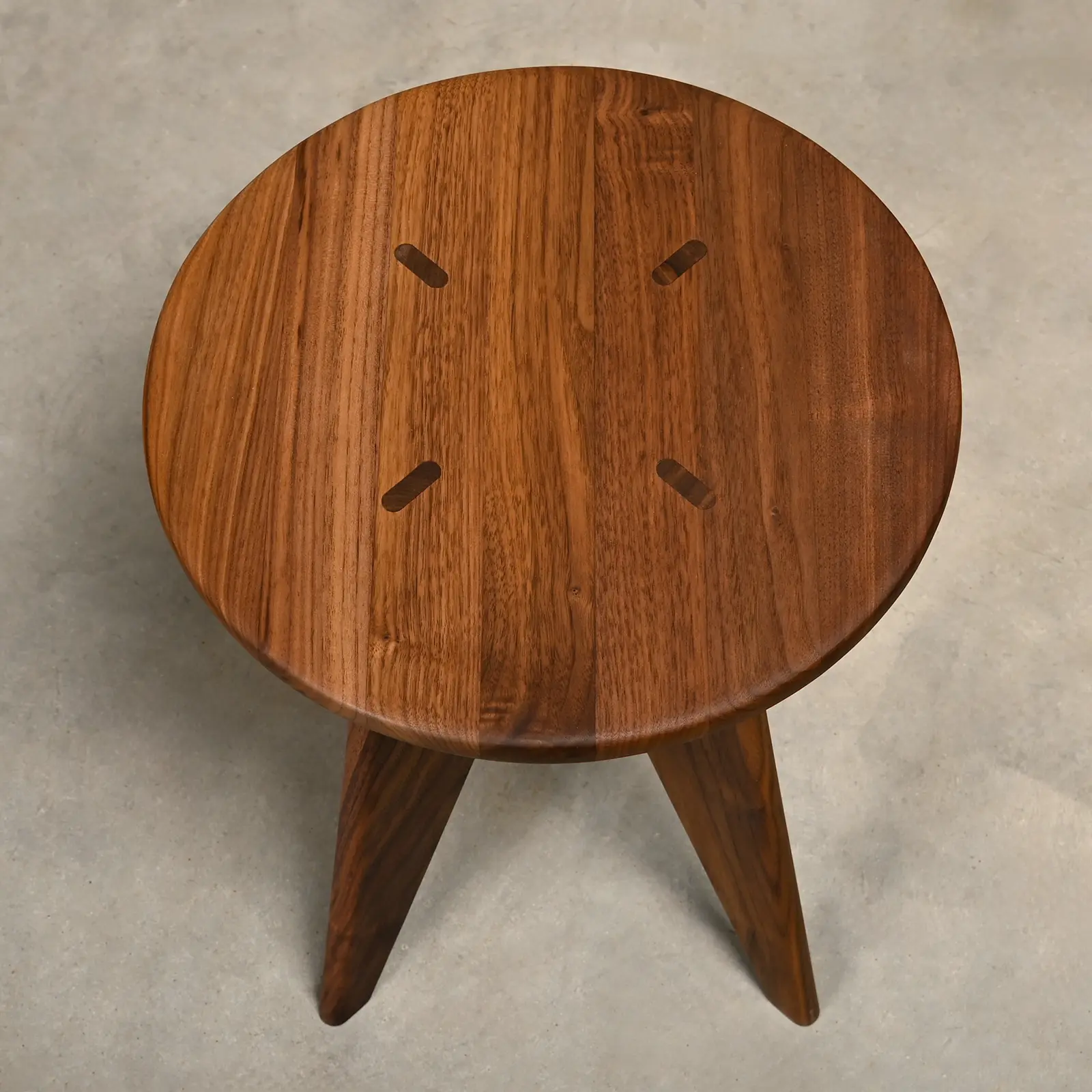 Jean Prouvé Tabouret Bois Walnut, Vitra